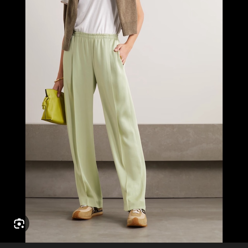 Vince wide leg satin pants NWT